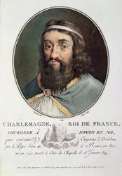Charlemagne (747-814), roi de France, gravé par Ride, 1789